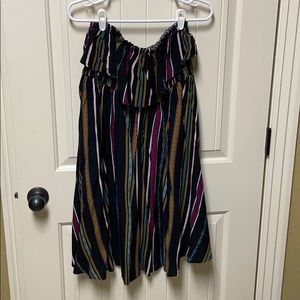 Black strapless dress